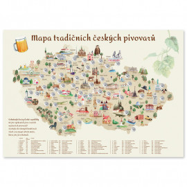 Pivní stírací mapa
