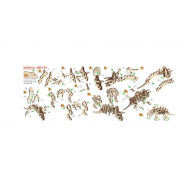 3D dřevěné puzzle - Triceratops